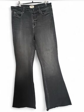 L'AGENCE Women's Black Faded Flare Jeans